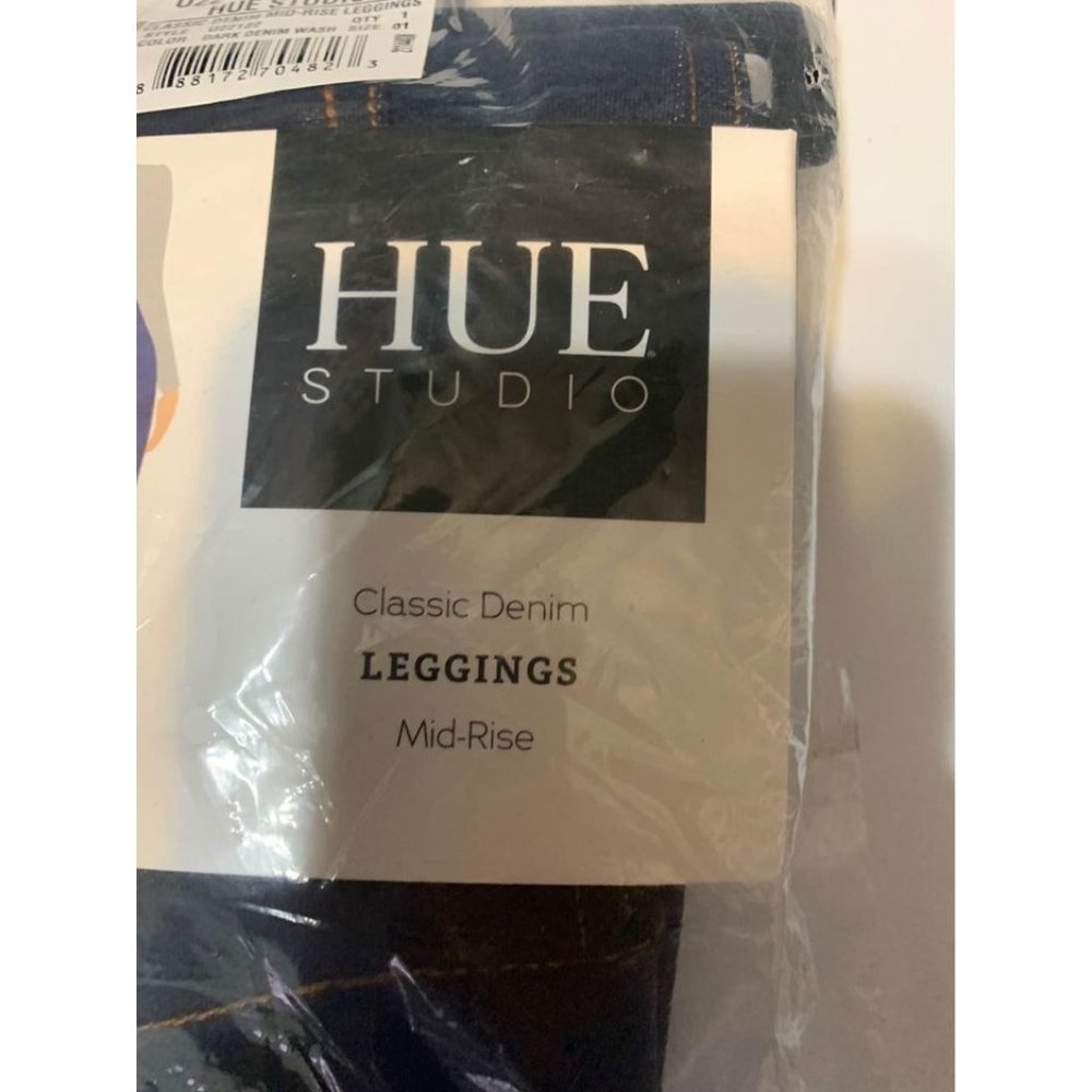 NWT Hue Studio Jeggings Casual Leggings Y2K Mid Rise Classic Women’s Size Small - Picture 3 of 6